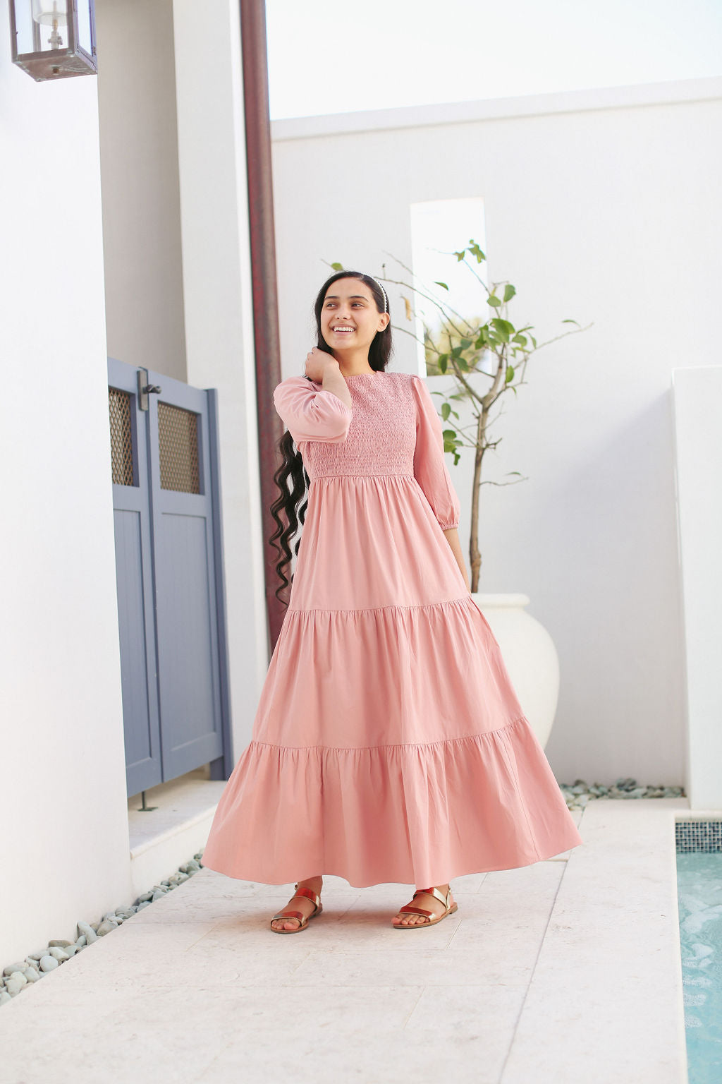 dress pink peach Georgia Peach Dress – daintyjewellsfoundation